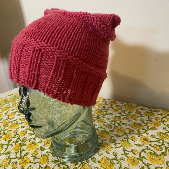 Pink Hand-Knit Kitty Hat - Picture 8 of 11